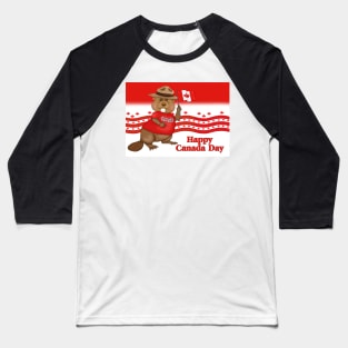 Canada Day Beaver Baseball T-Shirt